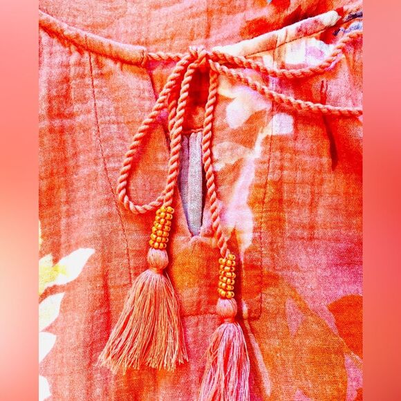 Soft Surrounding Blouse Gussy Floral Spring Summer Beach Resort Wear Women L - Picture 9 of 10